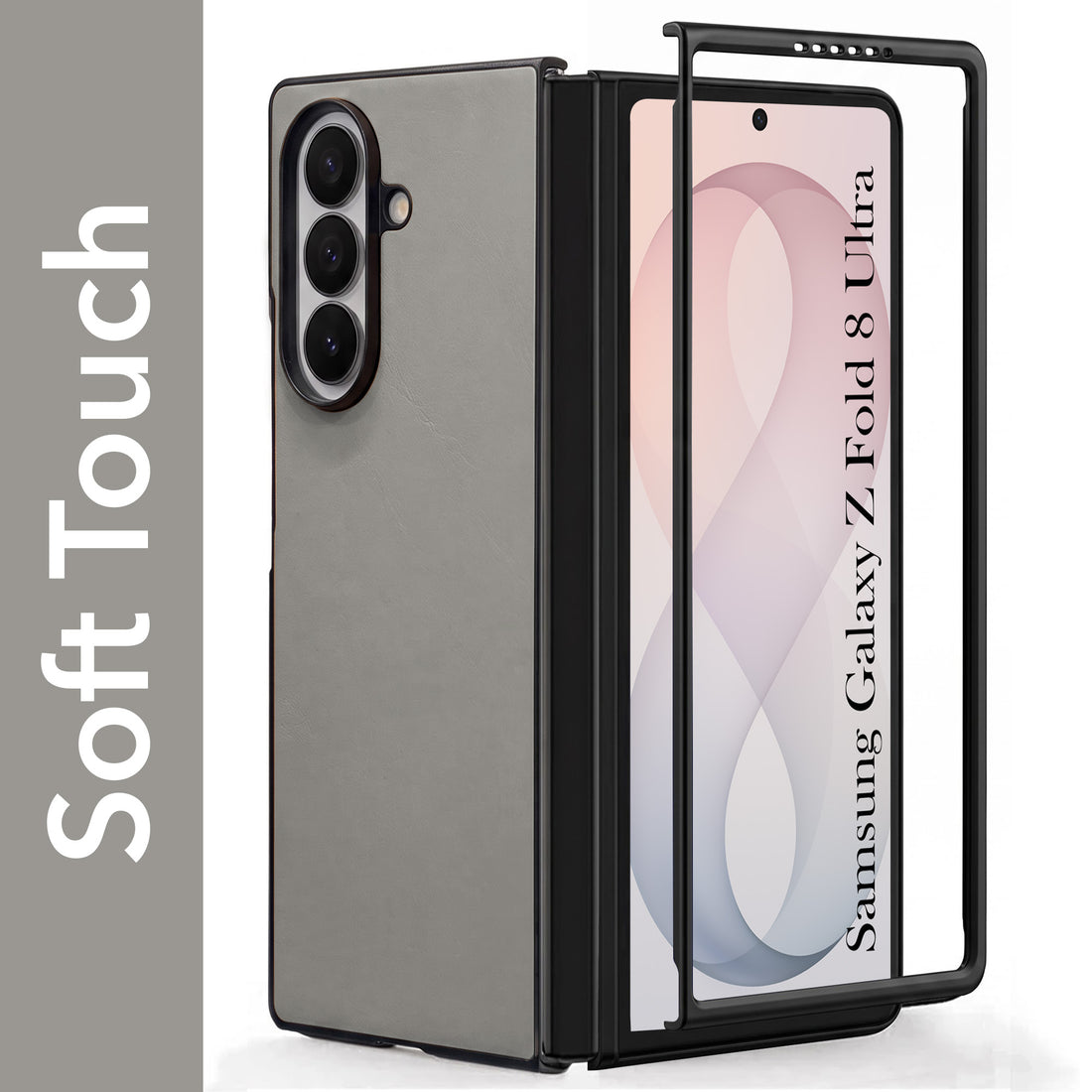 For Samsung Galaxy Z Fold 8 Ultra Premium Cover Case (Soft Leater Touch | Interior Protective Cloth | Slim 360* Protection)