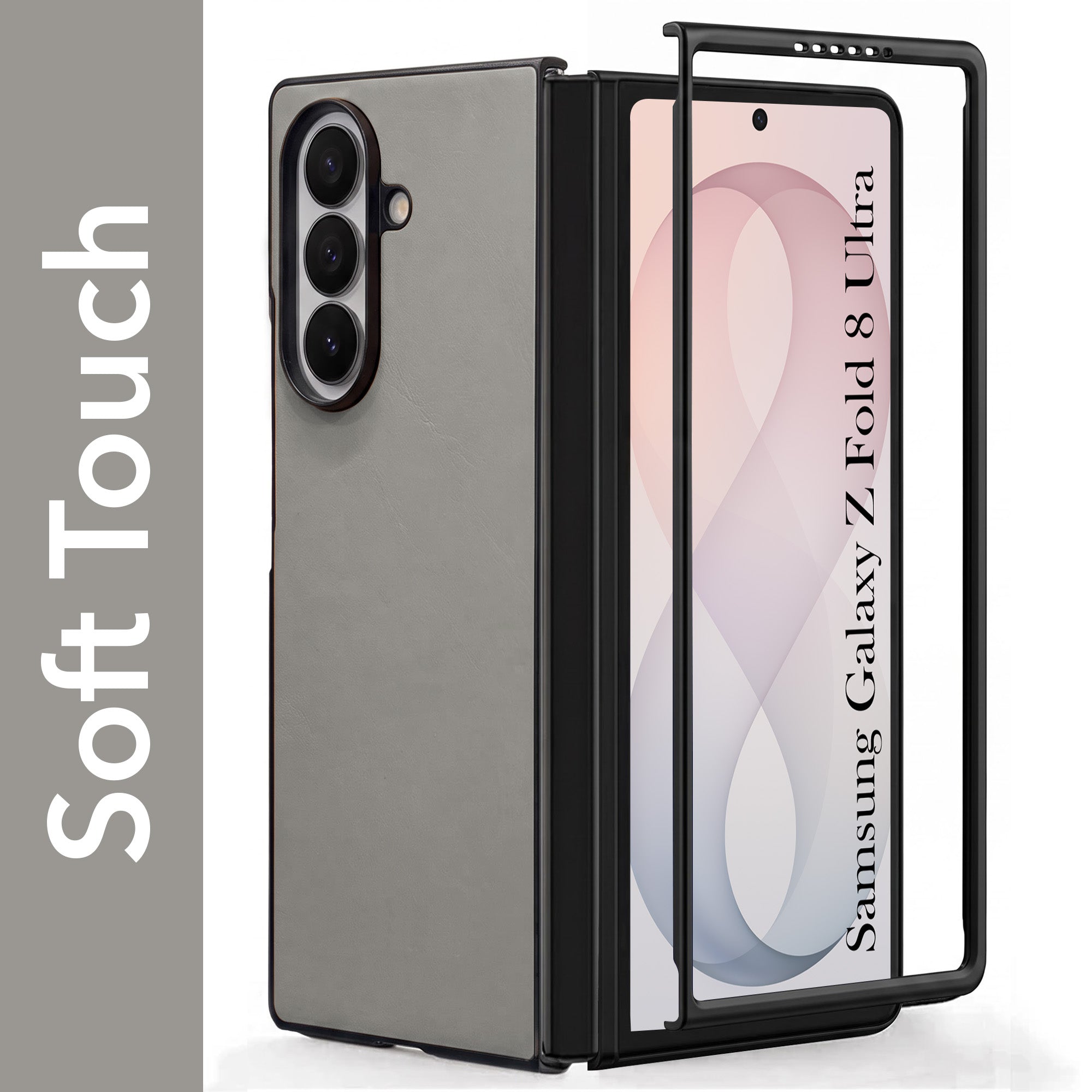 For Samsung Galaxy Z Fold 8 Ultra Premium Cover Case (Soft Leater Touch | Interior Protective Cloth | Slim 360* Protection)