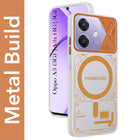 For Oppo A3X (4G/5G) | Oppo A3 5G Metallic Back Cover Case (Metallic Camera Protection & Buttons | Translucent Milky Shade | Hard Polycarbonate)