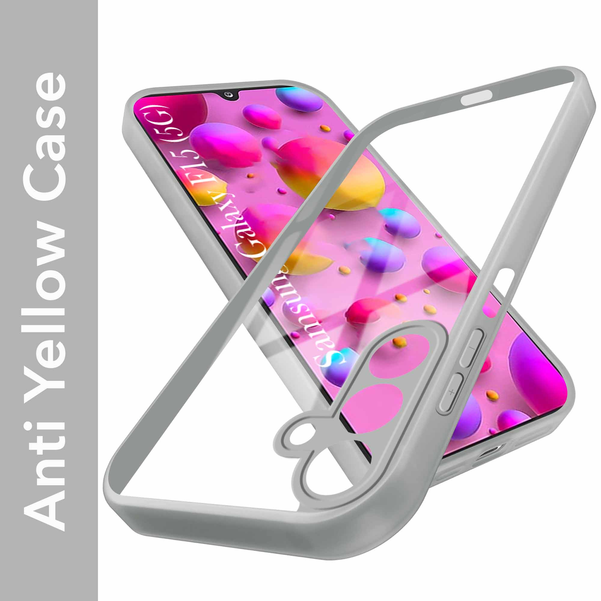 For Samsung Galaxy F15 5G Back Cover Case Ultra-Hybrid (Lifetime Anti Yellow | Anti Scratch | Crystal Clear Shockproof)
