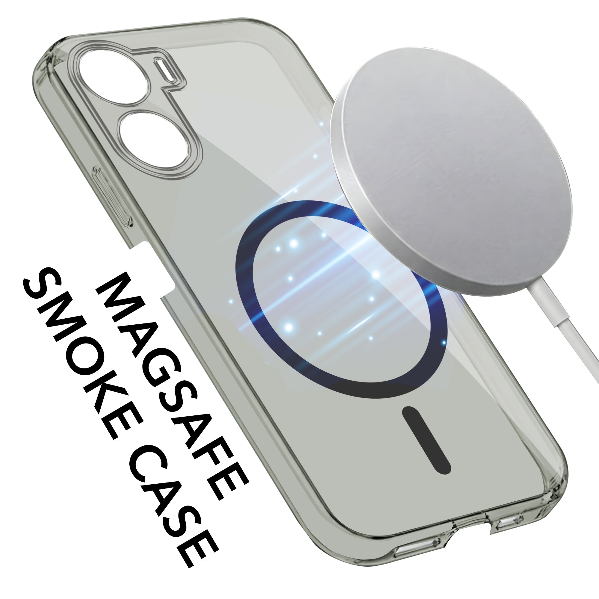 For Vivo Y56 5G Back Cover Case Lifetime Anti-Yellow MagSafe Compatible Clear(Sleek Hard Crystal | Shockproof and Camera Protection)
