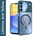 For Samsung Galaxy A15 5G Back Cover Case Lifetime Anti-Yellow Clear (Camera Protection | Side Grip | Wireless MagSafe Compatible)