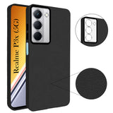 For Realme P3x Back Cover Case (Glass Like Camera Protection | Leather Feel | Minimalist Professional Grip)
