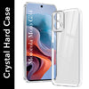 For Motorola Moto G34 5G Back Cover Case (Hybrid Crystal Panel with Side Soft PU | Camera Protection | HD Clear Shockproof)