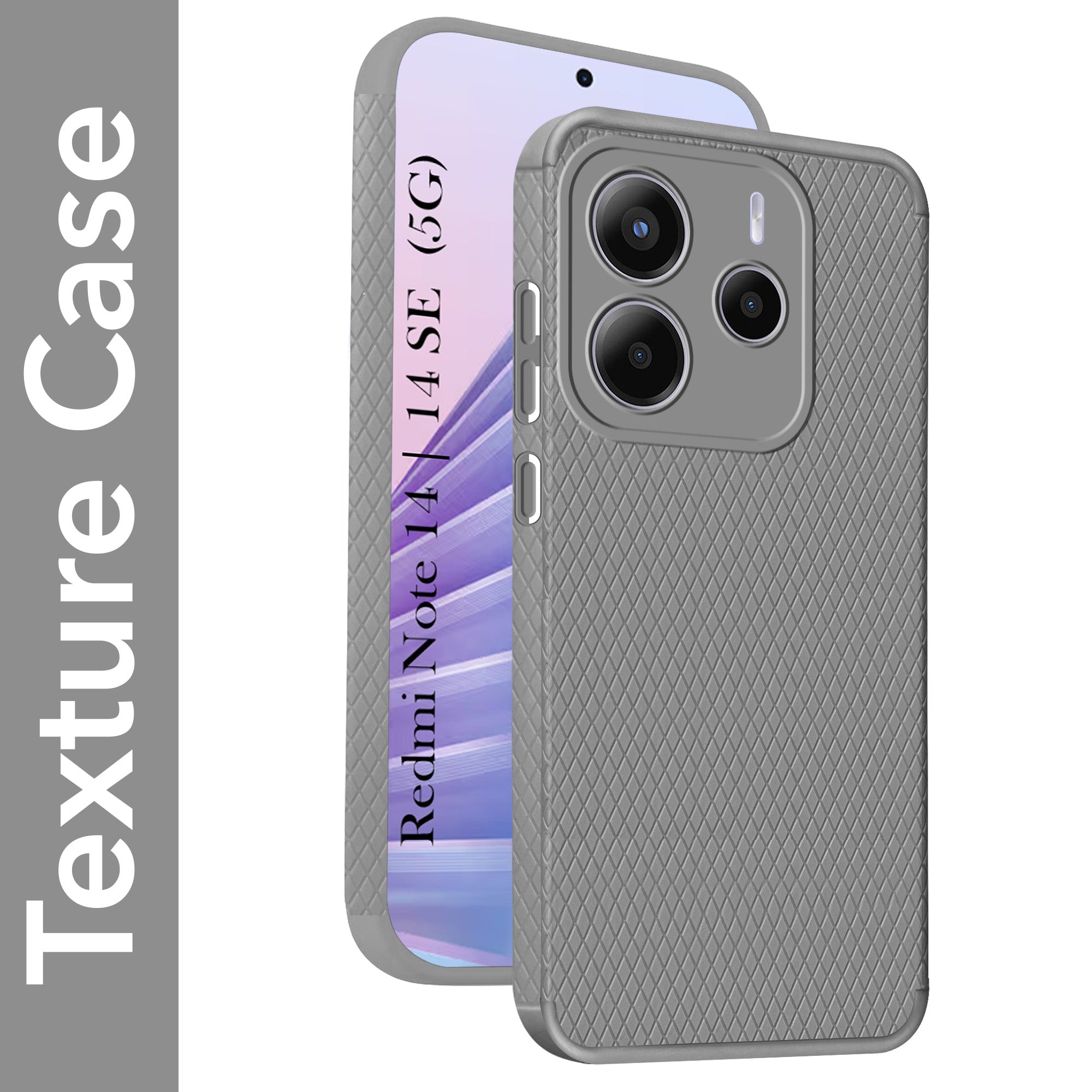 For Redmi Note 14 | Redmi Note 14 SE Back Cover Case (Liquid Silicone | Side Grip | Camera Protection)