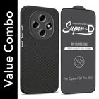 For Oppo F31 Pro Combo with Back Cover and 9H Tempered Glass (Liquid Silicone | Camera Protection | Oleophobic Coating Screen Glass)