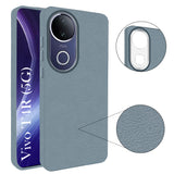 For Vivo T4R Back Cover Case (Glass Like Camera Protection | Leather Feel | Minimalist Professional Grip)
