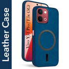 For Vivo Y51 Pro 5G | Vivo T5x Back Cover Case Leather Finish (MagSafe Compatible Wireless Charging | Soft Touch | Camera Bump Protection)