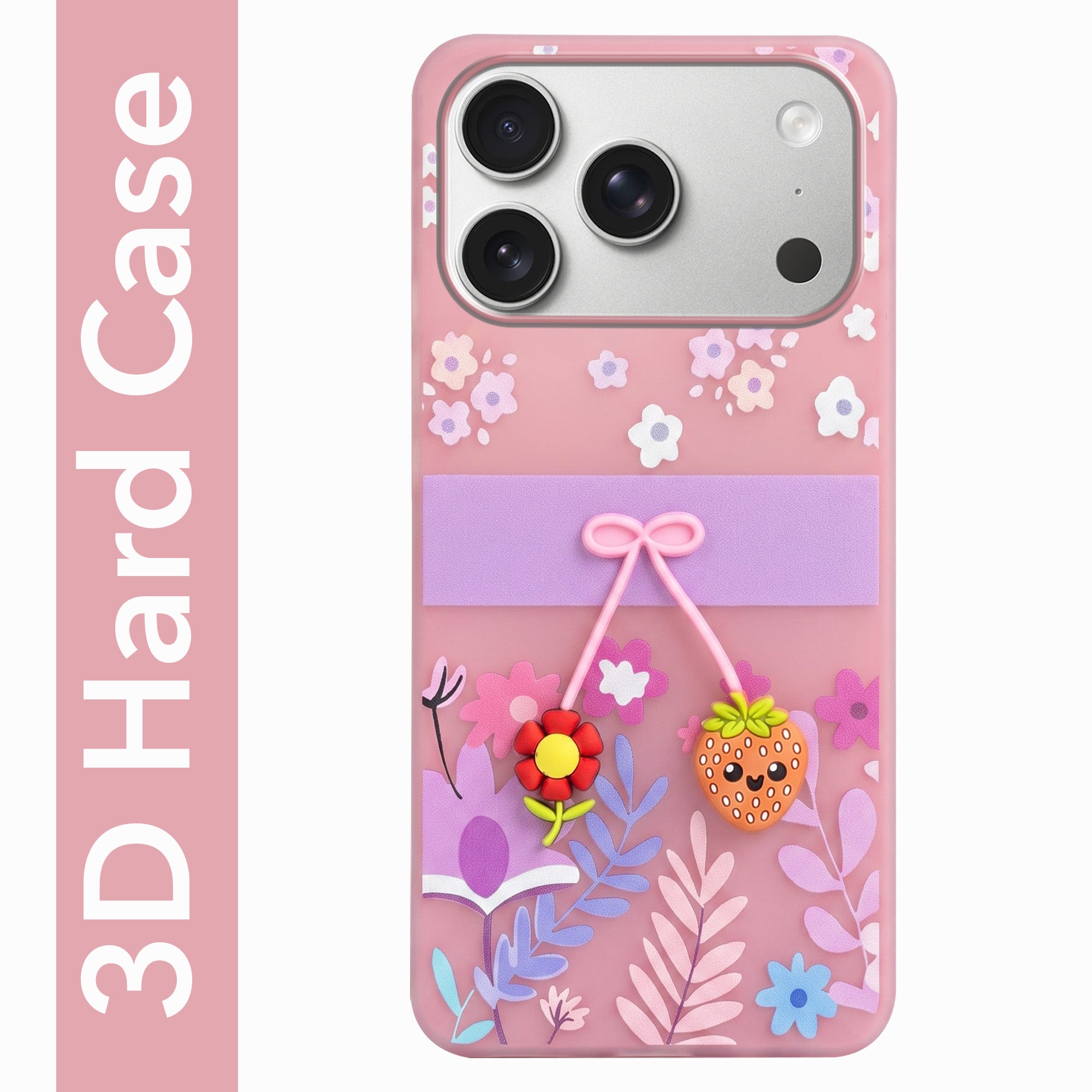 For Apple iPhone 17 Pro Back Cover Case (3D Cute Cartoons | Hard Back Side Soft | Matte Premium Finish | HD Printing)