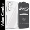 For OnePlus Nord CE 6 Lite Combo with Back Cover and 9H Tempered Glass (Lifetime Anti-Yellow | Sleek Hard Crystal | Oleophobic Coating Screen Glass)