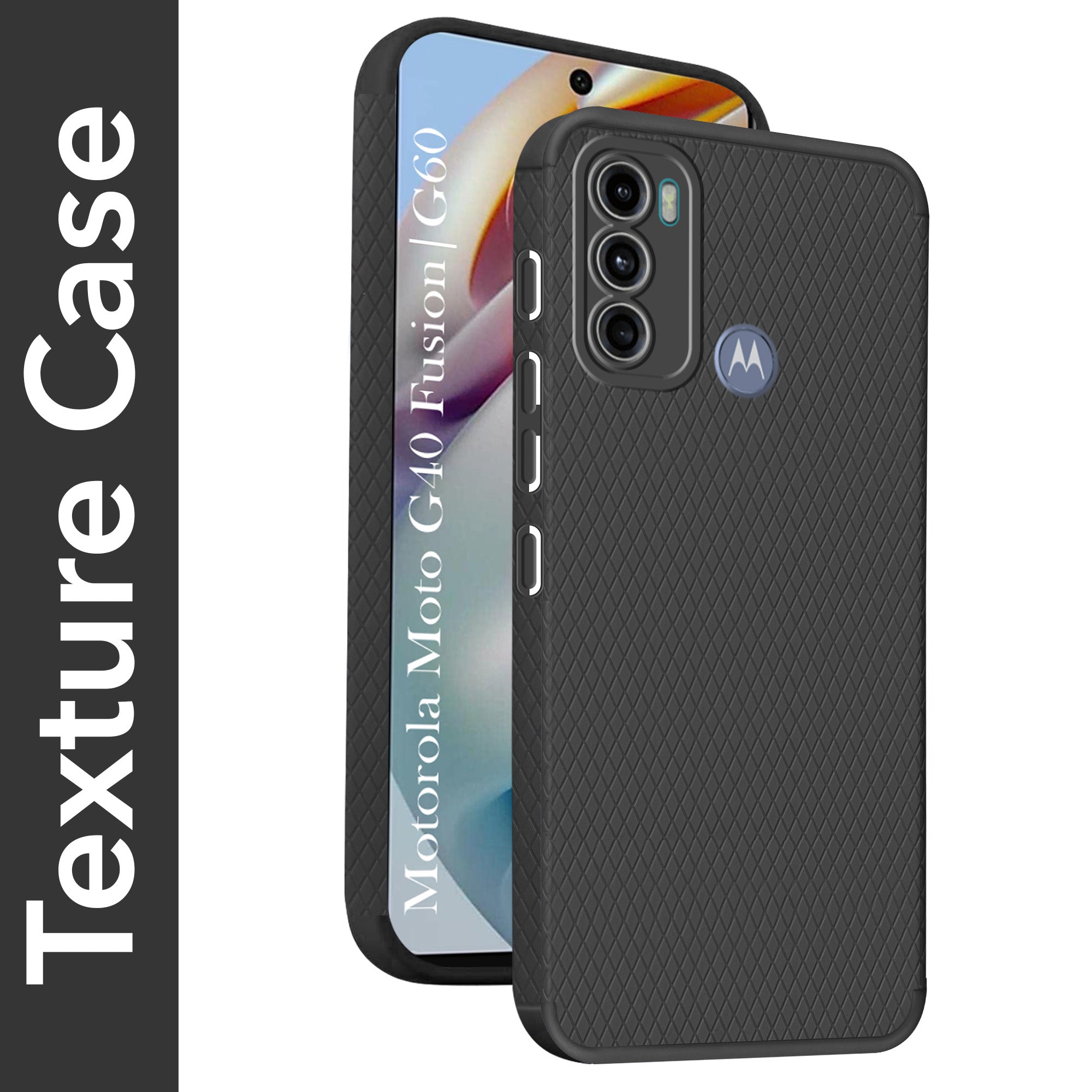 For Motorola Moto G40 Fusion | G60 Back Cover Case (Liquid Silicone | Side Grip | Camera Protection)