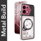 For Oppo F31 5G | Oppo F33 5G Metallic Back Cover Case (Metallic Camera Protection & Buttons | Translucent Milky Shade | Hard Polycarbonate)
