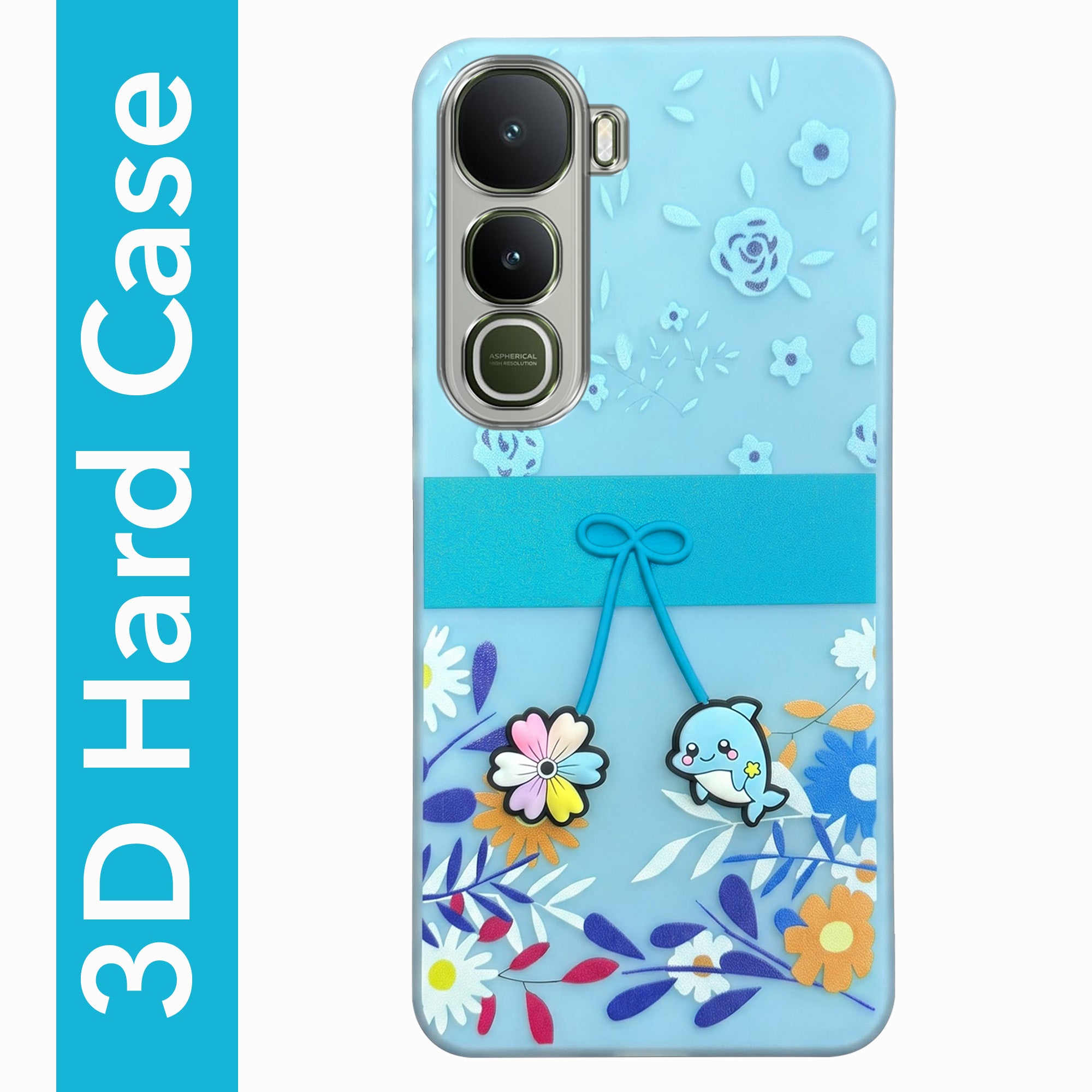 For Vivo Y400 Back Cover Case (3D Cute Cartoons | Hard Back Side Soft | atte Premium Finish | HD Printing)