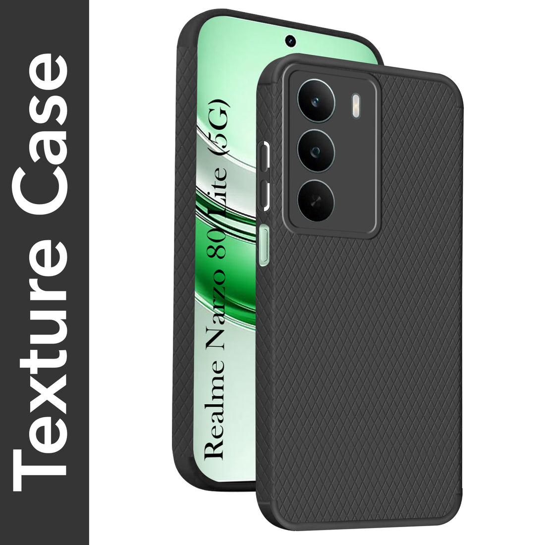 For Realme Narzo 80 Lite 5G Back Cover Case (Liquid Silicone | Side Grip | Camera Protection)
