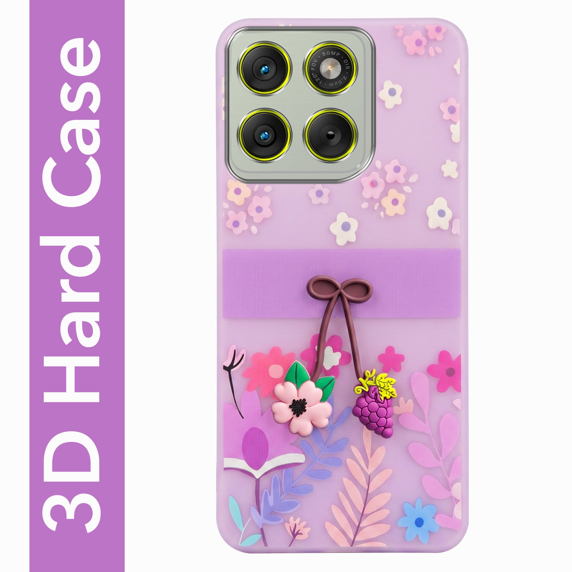 For Motorola Moto Edge 70 Back Cover Case (3D Cute Cartoons | Hard Back Side Soft | Matte Premium Finish | HD Printing)