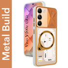 For Vivo Y200e Metallic Back Cover Case (Metallic Camera Protection & Buttons | Translucent Milky Shade | Hard Polycarbonate)