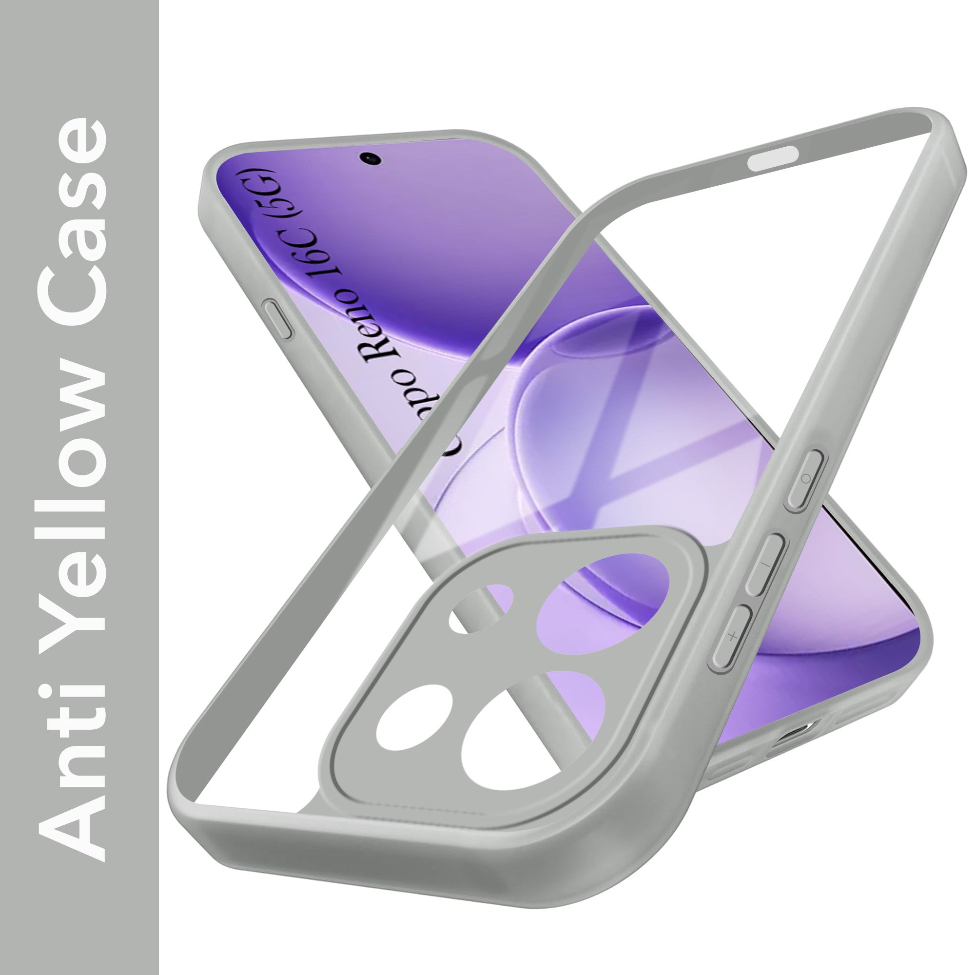 For Oppo Reno 16C 5G Back Cover Case Ultra-Hybrid (Lifetime Anti Yellow | Anti Scratch | Crystal Clear Shockproof)