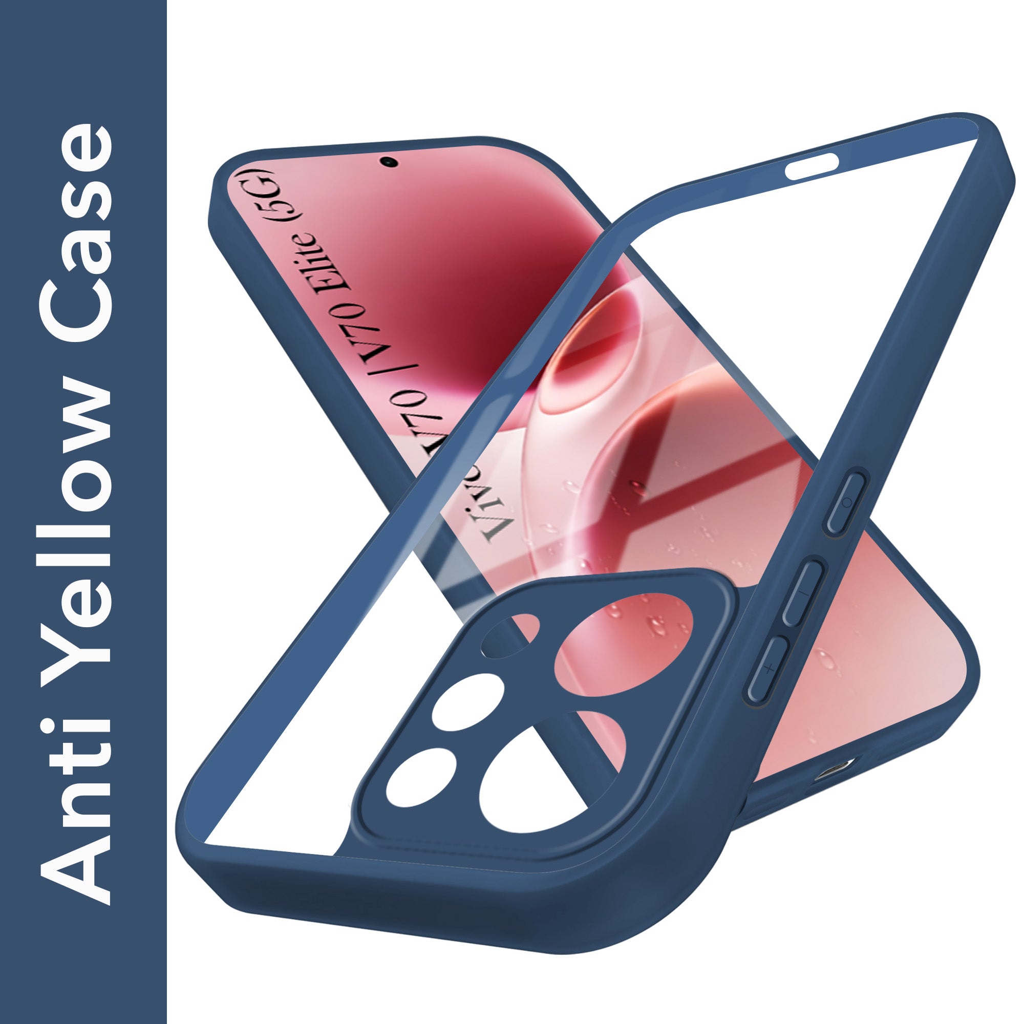 For Vivo V70 | Vivo V70 Elite (5G) Back Cover Case Ultra-Hybrid (Lifetime Anti Yellow | Anti Scratch | Crystal Clear Shockproof)