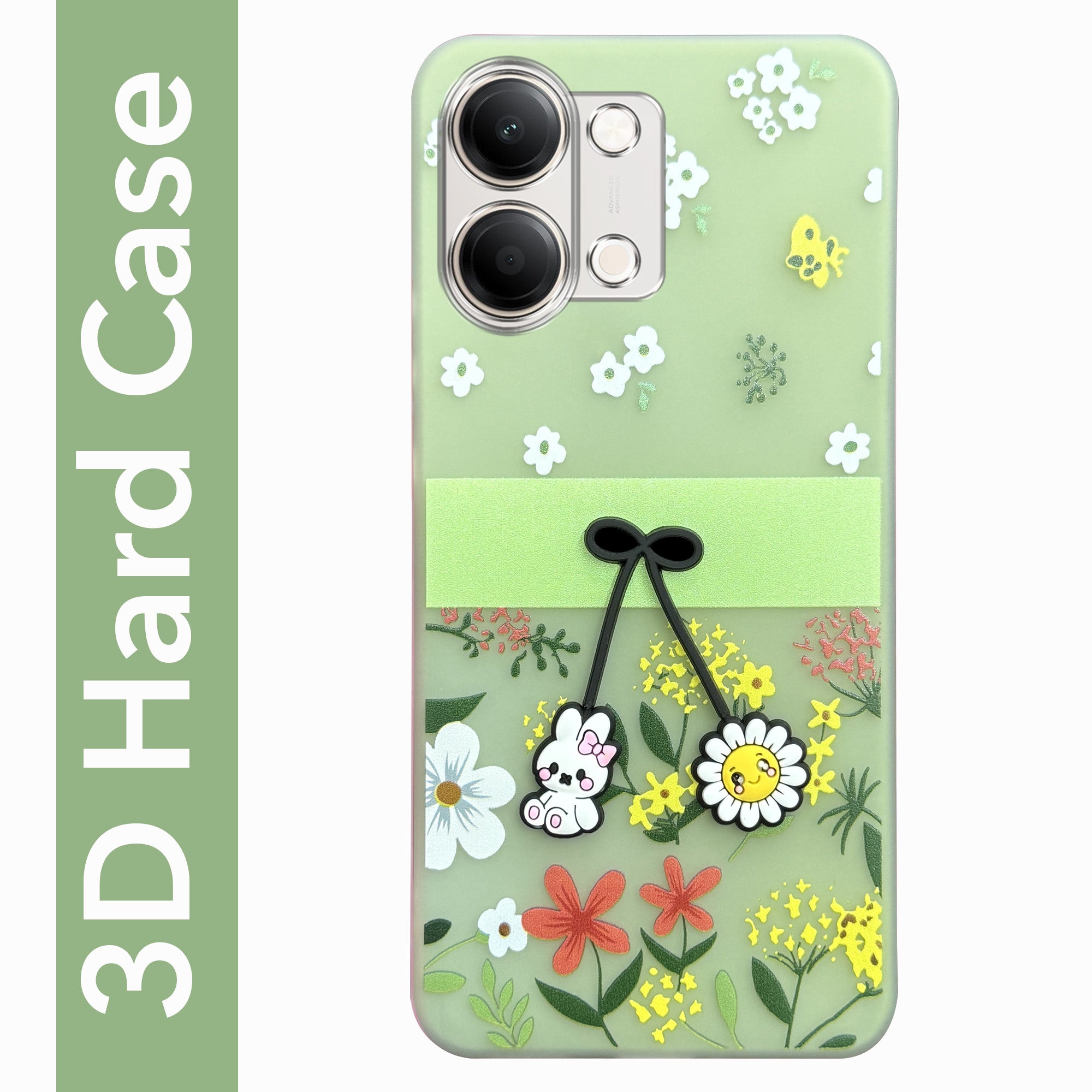 For Vivo Y05 4G Back Cover Case (3D Cute Cartoons | Hard Back Side Soft | Matte Premium Finish | HD Printing)