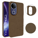 For Vivo T4R Back Cover Case (Glass Like Camera Protection | Leather Feel | Minimalist Professional Grip)