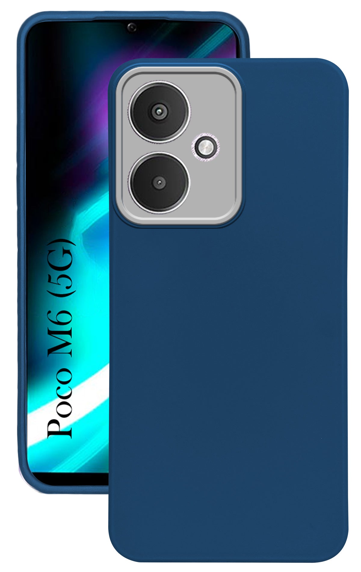 For Poco M6 5G Back Cover Case (Dual Color Matte Finish | Full Camera Protection | Sleek and Professional)