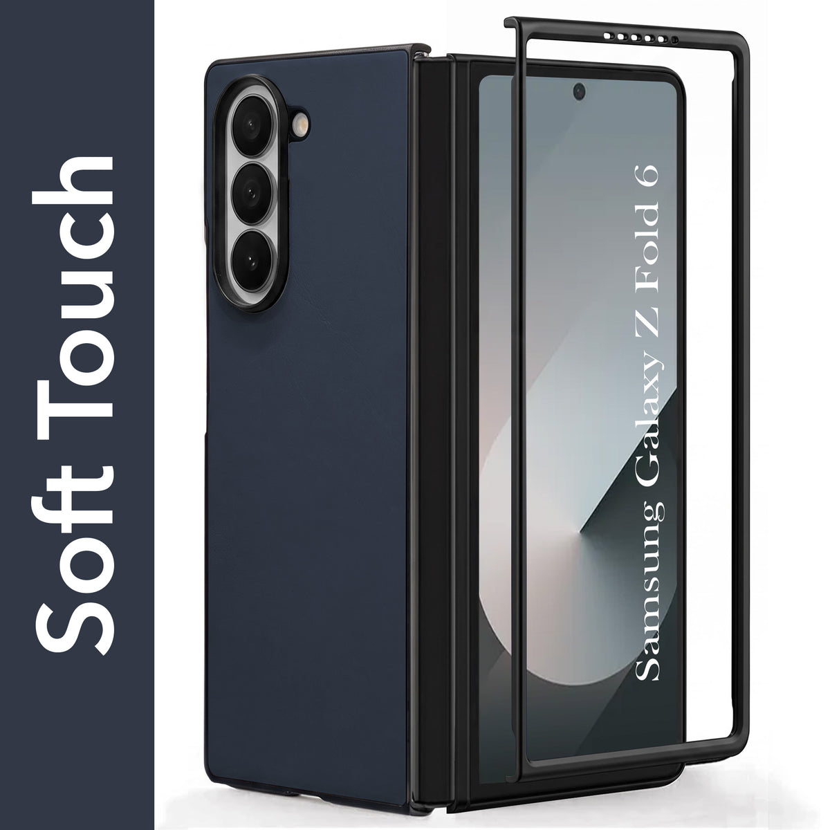 For Samsung Galaxy Z Fold 6 5G Premium Cover Case (Soft Leather Touch | Interior Protective Cloth | Slim 360* Protection)