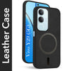 For Vivo Y29 Back Cover Case Leather Finish (MagSafe Compatible Wireless Charging | Soft Touch | Camera Bump Protection)