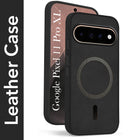 For Google Pixel 11 Pro XL Back Cover Case Leather Finish (MagSafe Compatible Wireless Charging | Soft Touch | Camera Bump Protection)