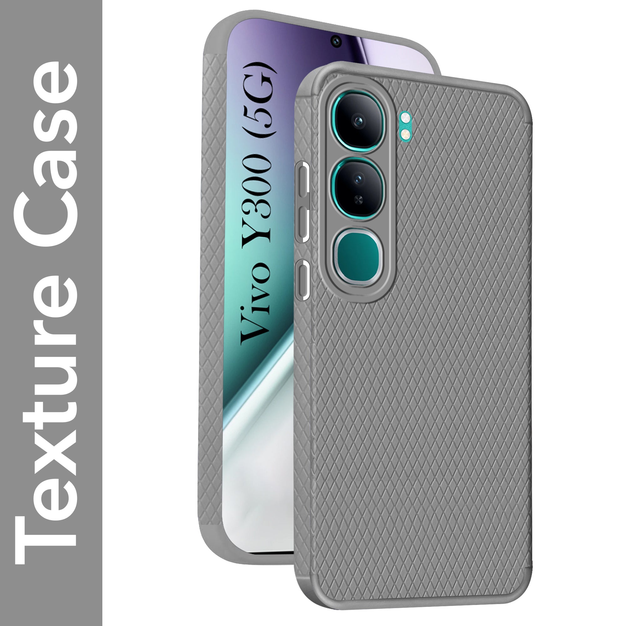 For Vivo Y300 Back Cover Case (Liquid Silicone | Side Grip | Camera Protection)