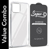 For Apple iPhone 15 Combo with Back Cover and 9H Tempered Glass (Lifetime Anti-Yellow | Sleek Hard Crystal | Oleophobic Coating Screen Glass)