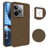 For Realme GT 7 Back Cover Case (Glass Like Camera Protection | Leather Feel | Minimalist Professional Grip)
