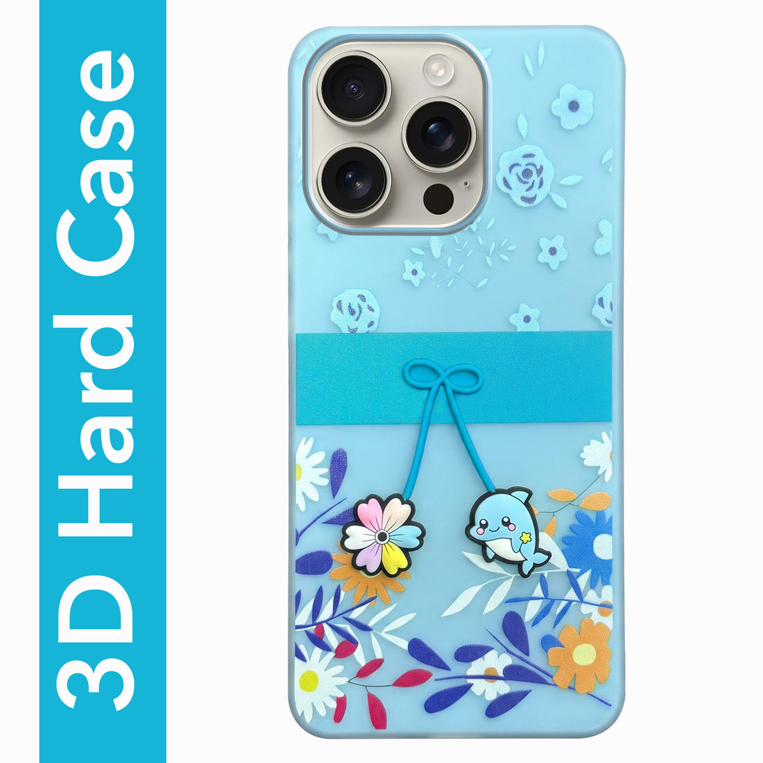 For Apple iPhone 16 Pro Back Cover Case (3D Cute Cartoons | Hard Back Side Soft | Matte Premium Finish | HD Printing)