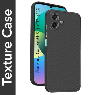 For Samsung Galaxy M07 | Samsung Galaxy F07 Back Cover Case Liquid Silicone (Camera Protection | Side Grip Texture | Soft and Flexible)