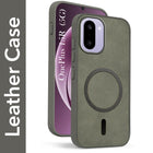 For OnePlus 15R Back Cover Case Leather Finish (MagSafe Compatible Wireless Charging | Soft Touch | Camera Bump Protection)