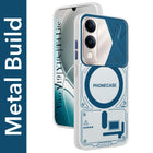 For Vivo Y19 | Vivo Y19e | Vivo T4 Lite Metallic Back Cover Case (Metallic Camera Protection & Buttons | Translucent Milky Shade | Hard Polycarbonate)