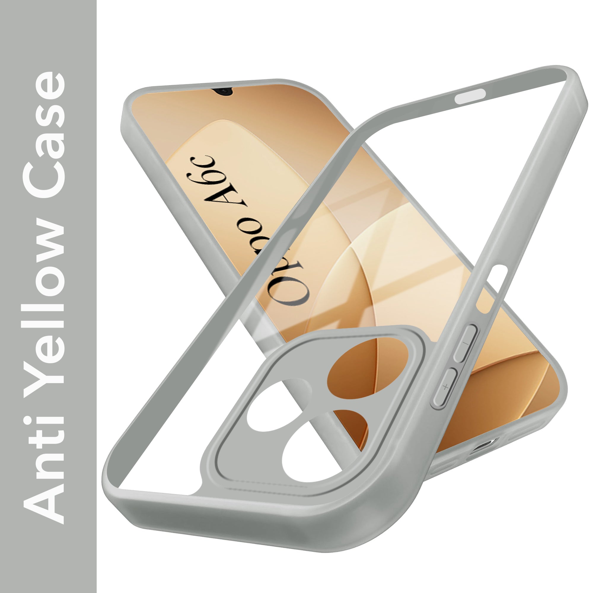 For Oppo A6c 4G Back Cover Case Ultra-Hybrid (Lifetime Anti Yellow | Anti Scratch | Crystal Clear Shockproof)