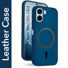 For Oppo A6X | Oppo A6S Back Cover Case Leather Finish (MagSafe Compatible Wireless Charging | Soft Touch | Camera Bump Protection)
