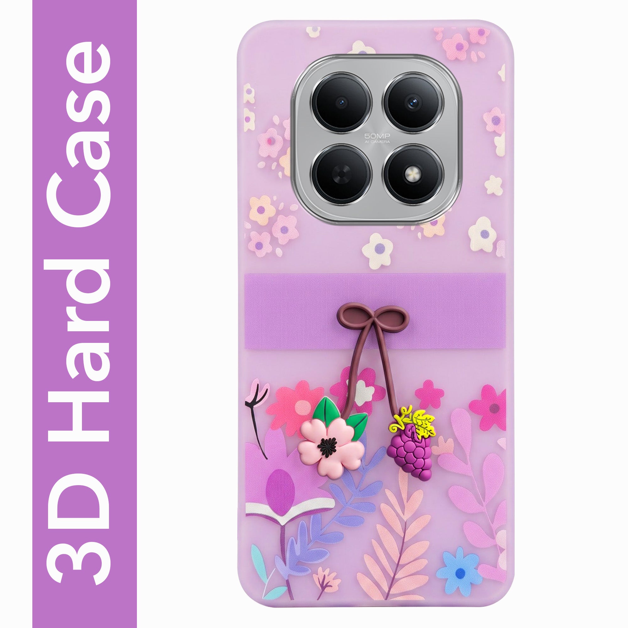 For Poco M8 5G Back Cover Case (3D Cute Cartoons | Hard Back Side Soft | Matte Premium Finish | HD Printing)