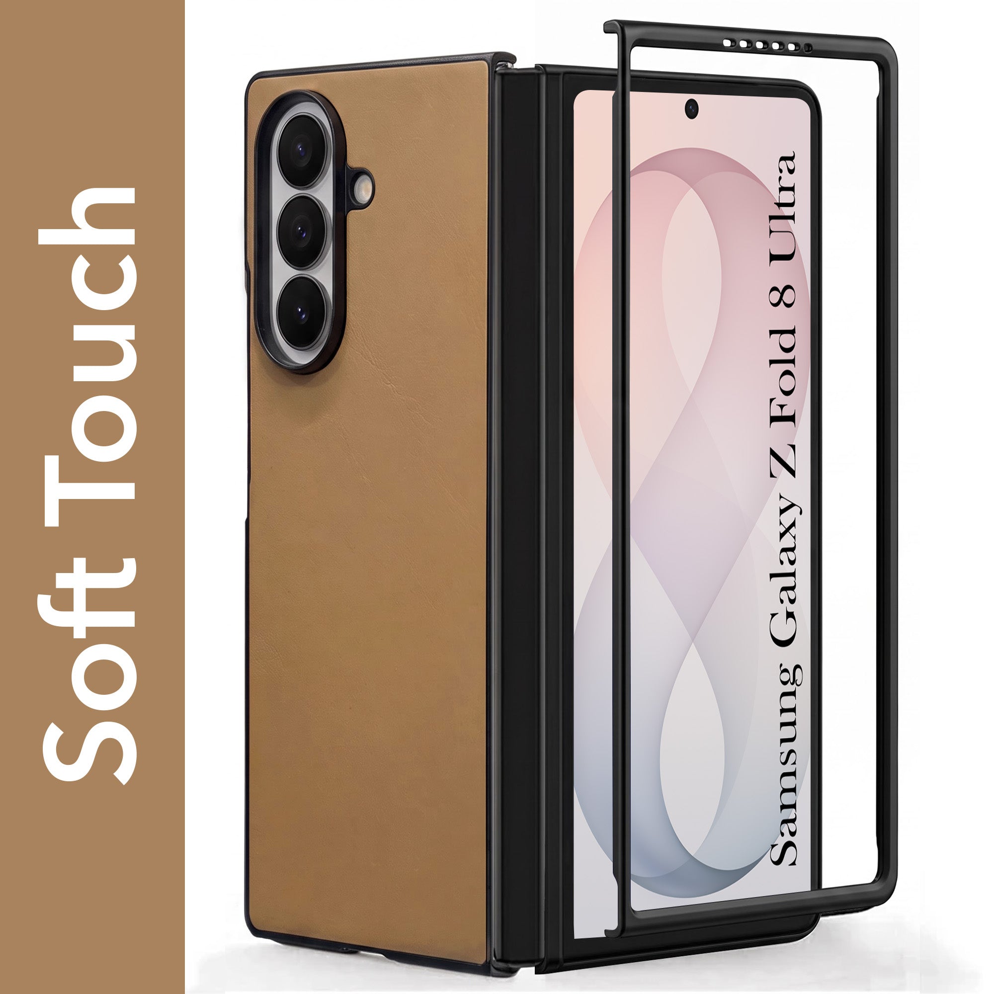 For Samsung Galaxy Z Fold 8 Ultra Premium Cover Case (Soft Leater Touch | Interior Protective Cloth | Slim 360* Protection)