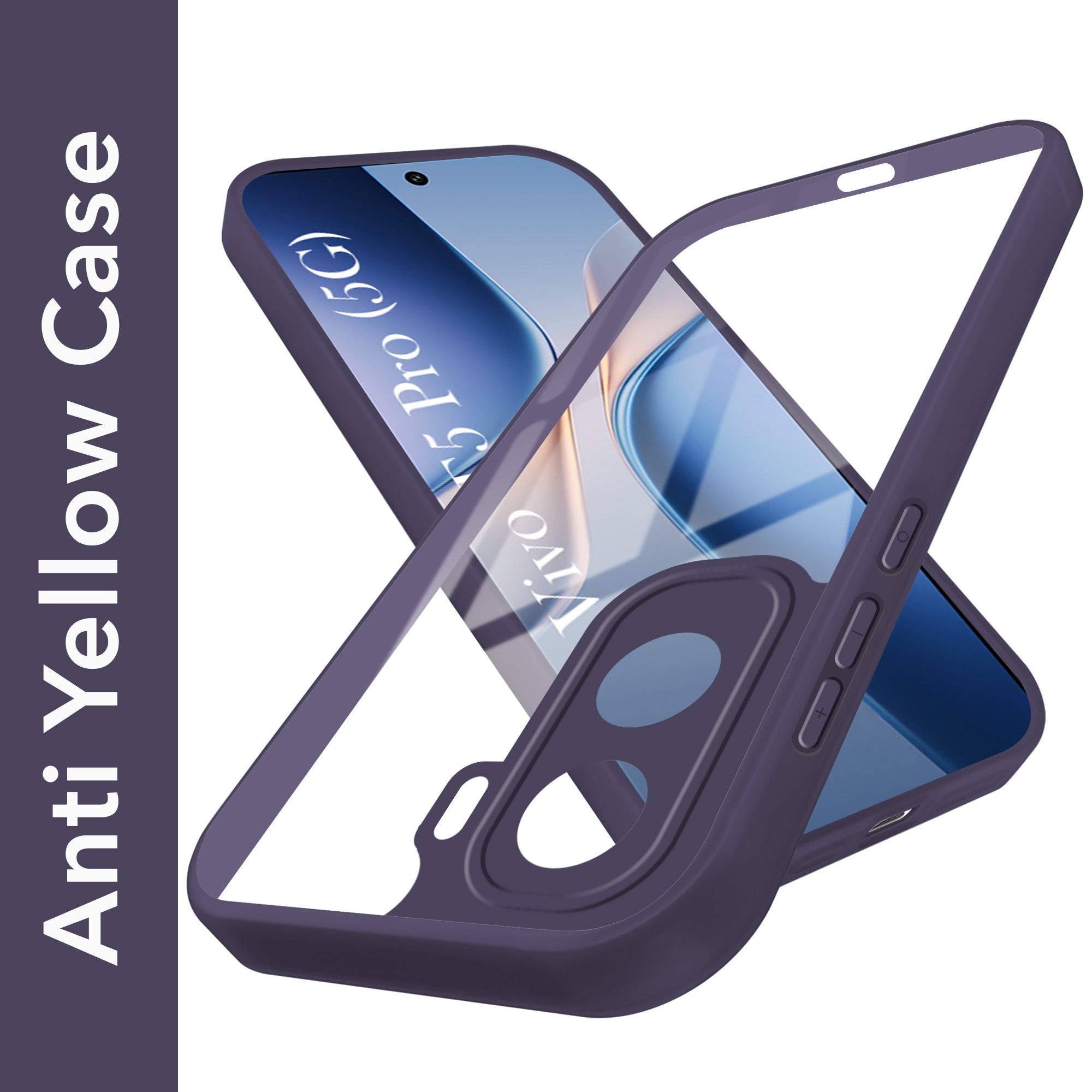 For Vivo T5 Pro 5G Back Cover Case Ultra-Hybrid (Lifetime Anti Yellow | Anti Scratch | Crystal Clear Shockproof)