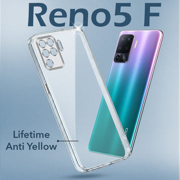 For Oppo Reno5 F | Reno 5F Back Cover Case (Hard Anti Yellow Clear Case | Drop & Camera Protection | Shockproof Polycarbonate)