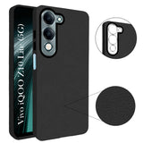 For Vivo iQOO Z10 Lite Back Cover Case (Glass Like Camera Protection | Leather Feel | Minimalist Professional Grip)