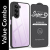 For Realme P4x Combo with Back Cover and 9H Tempered Glass (Lifetime Anti-Yellow | Crystal Clear Shockproof | Oleophobic Coating Screen Glass)