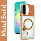 For Samsung Galaxy A27 5G | Galaxy M47 5G Metallic Back Cover Case (Metallic Camera Protection & Buttons | Translucent Milky Shade | Hard Polycarbonate)
