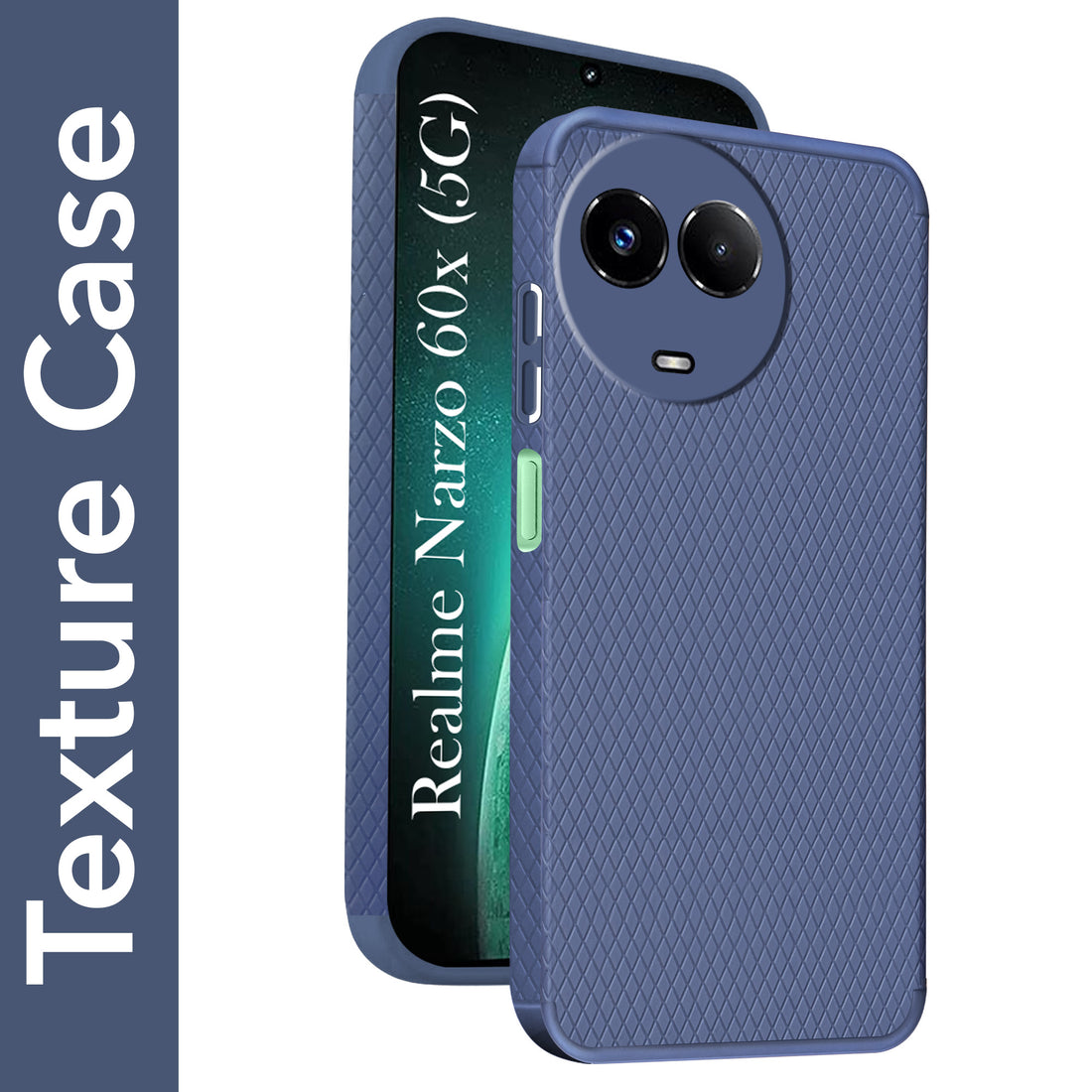 For Realme Narzo 60x Back Cover Case (Liquid Silicone | Side Grip | Camera Protection)
