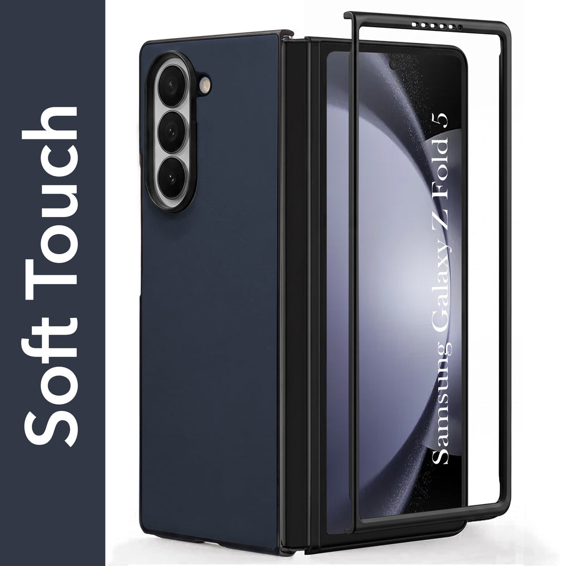 For Samsung Galaxy Z Fold 5 Premium Cover Case (Soft Leather Touch | Interior Protective Cloth | Slim 360* Protection)
