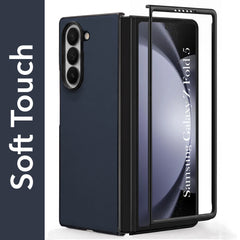 For Samsung Galaxy Z Fold 5 Premium Cover Case (Soft Leather Touch | Interior Protective Cloth | Slim 360* Protection)