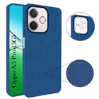 For Oppo A5 Pro Back Cover Case (Glass Like Camera Protection | Leather Feel | Minimalist Professional Grip)