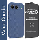 For Oneplus Nord 4 Combo with Back Cover and 9H Tempered Glass (Liquid Silicone | Camera Protection | Oleophobic Coating Screen Glass)