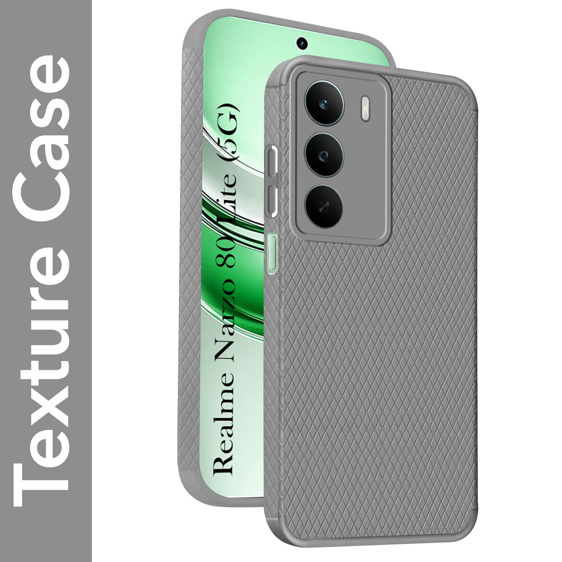 For Realme Narzo 80 Lite 5G Back Cover Case (Liquid Silicone | Side Grip | Camera Protection)